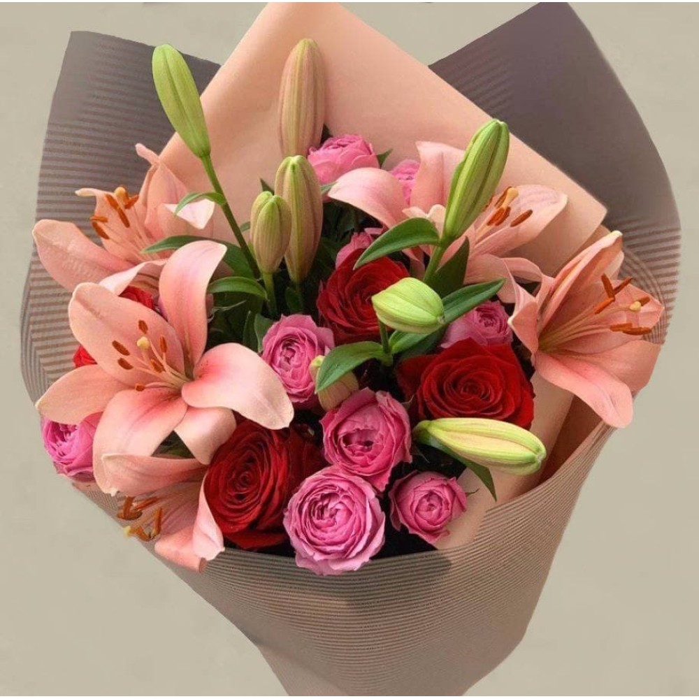 Pink passion with lilies
